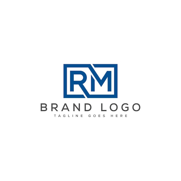 Diseño del logotipo del monograma RM