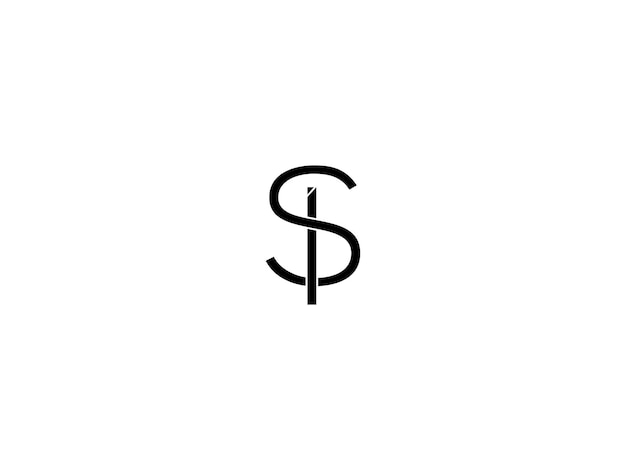 Diseño del logotipo del monograma SI