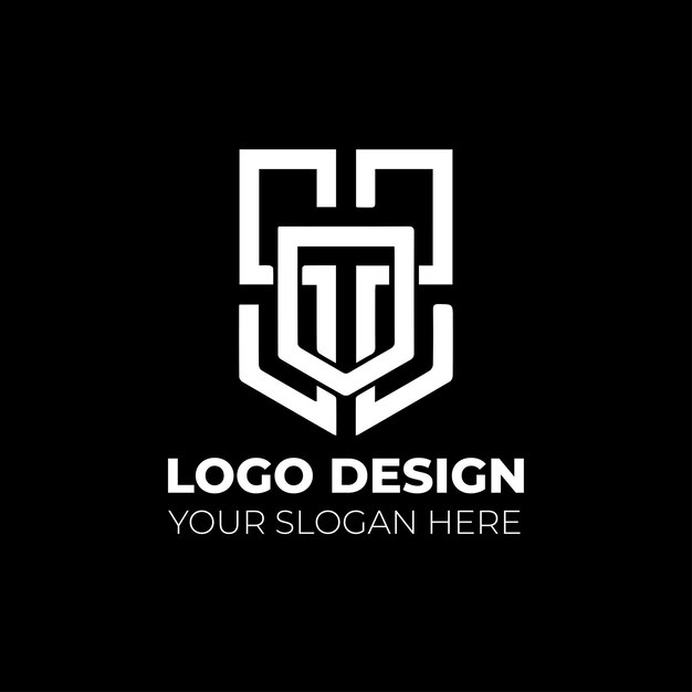 Diseño de logotipo de monograma simple hermoso moderno