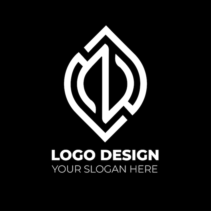Vector diseño de logotipo de monograma simple moderno