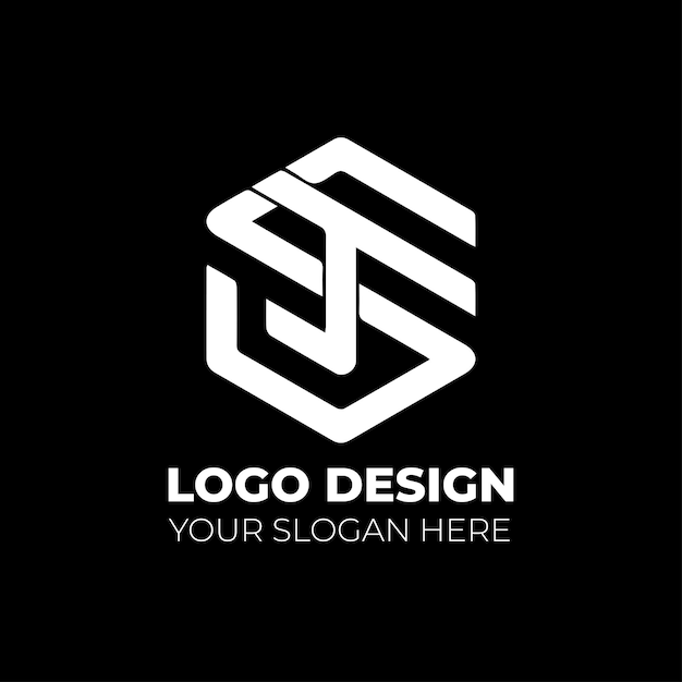 Diseño de logotipo de monograma simple moderno