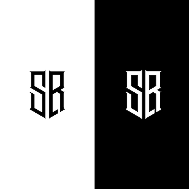 Diseño del logotipo del monograma SR