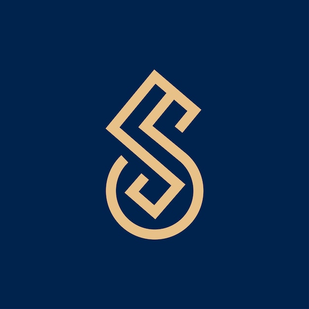diseño del logotipo del monograma ss