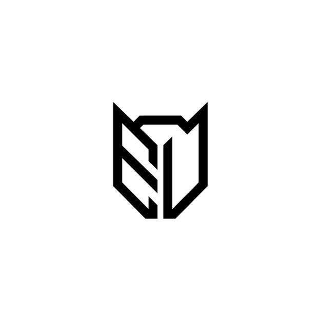Diseño de logotipo monograma de UE letra texto nombre símbolo monocromo logotipo alfabeto carácter logotipo simple
