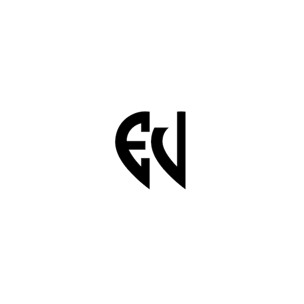 Diseño de logotipo monograma de UE letra texto nombre símbolo monocromo logotipo alfabeto carácter logotipo simple