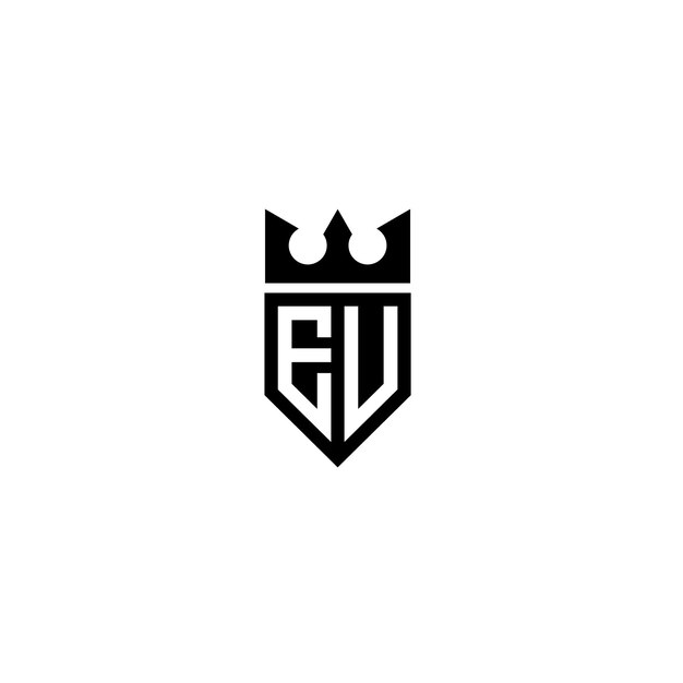 Diseño de logotipo monograma de UE letra texto nombre símbolo monocromo logotipo alfabeto carácter logotipo simple