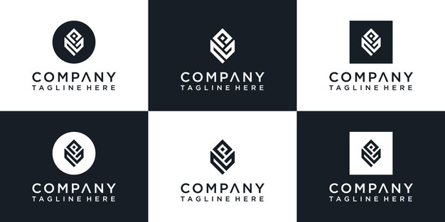 diseño de logotipo de monograma v