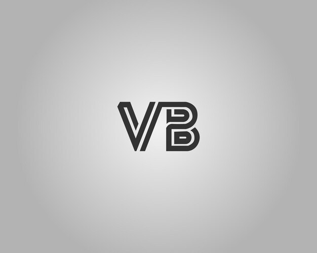 Diseño del logotipo del monograma VB