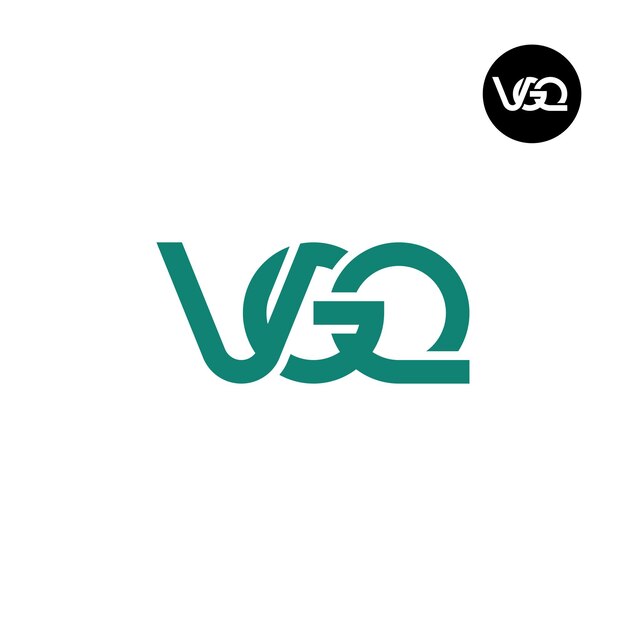 Diseño de logotipo con monograma VGQ de letra