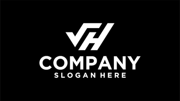 Diseño de logotipo de monograma VH
