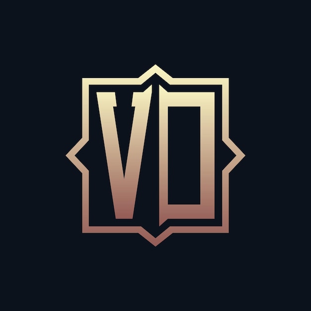Diseño de logotipo de monograma de VO de lujo, emblema elegante, letra VO, diseño de logotipo para negocios e identidad corporativa.