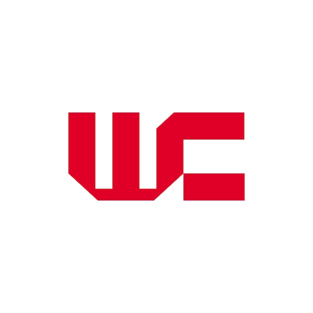 Vector diseño del logotipo del monograma de wc