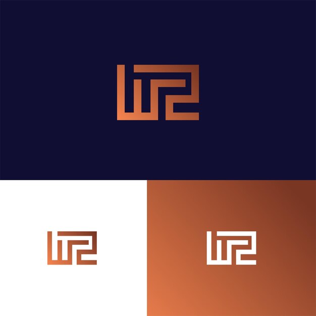 Diseño del logotipo del monograma de WP
