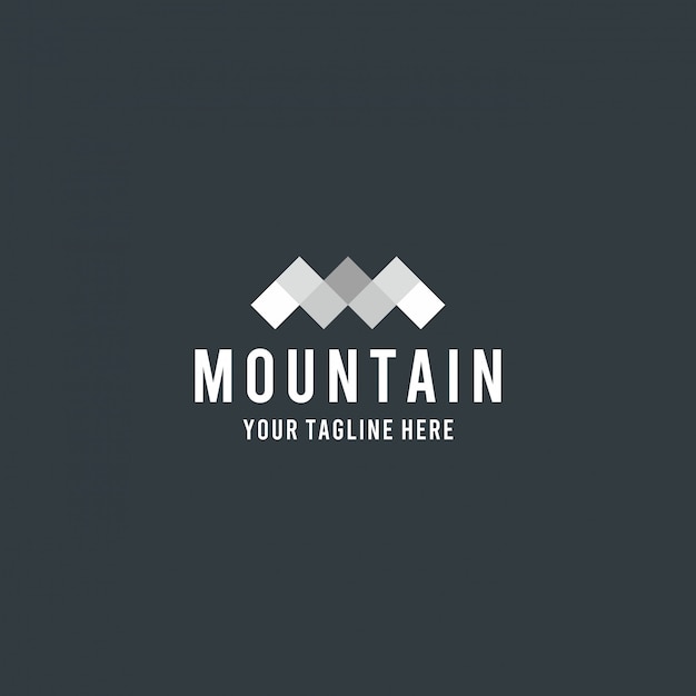 Vector diseño de logotipo de montaña de geometría creativa