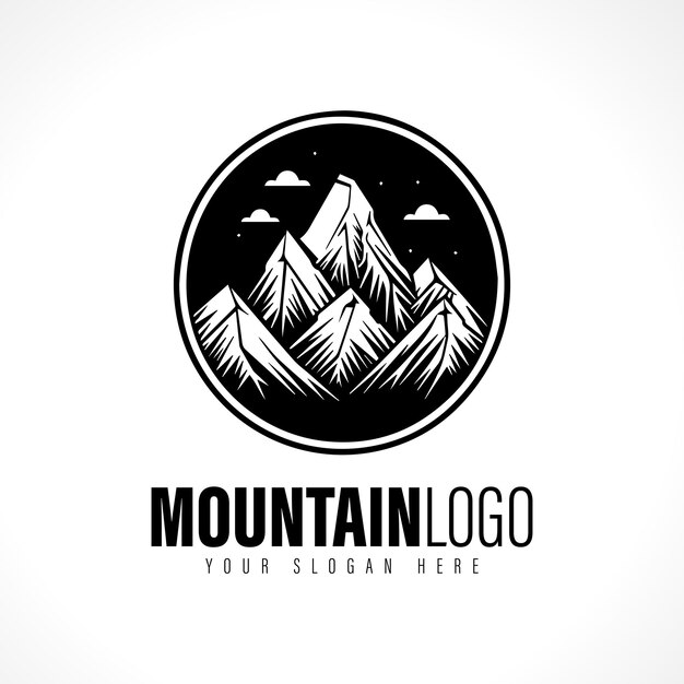Diseño Logotipo Montaña Ilustración Vector Montaña