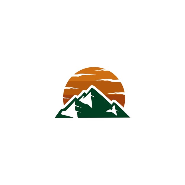 diseño de logotipo de montaña, logotipo de vistas a la montaña