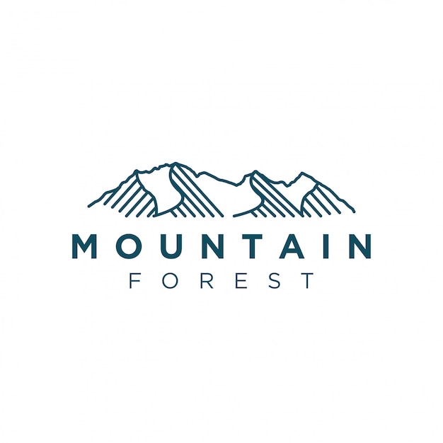 Diseño de logotipo de montaña moderno y sencillo.