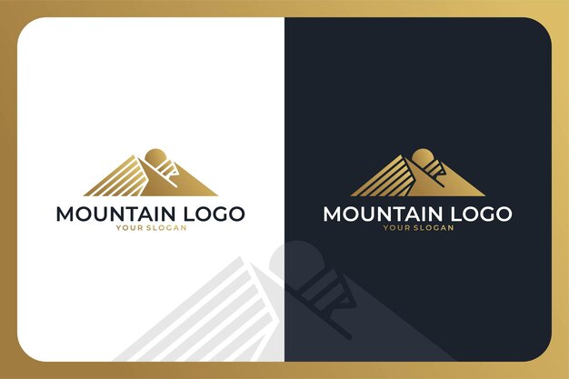 Diseño de logotipo de montaña moderno