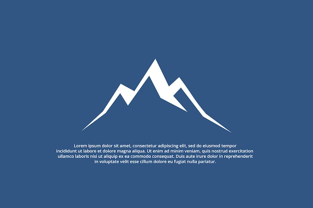 diseño del logotipo de la montaña plantilla mínima