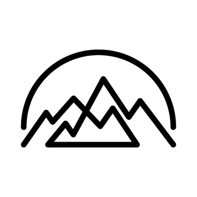 Diseño de logotipo de montaña simple