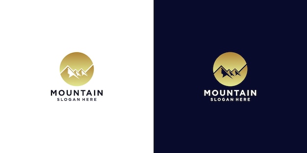 Vector diseño de logotipo de montaña