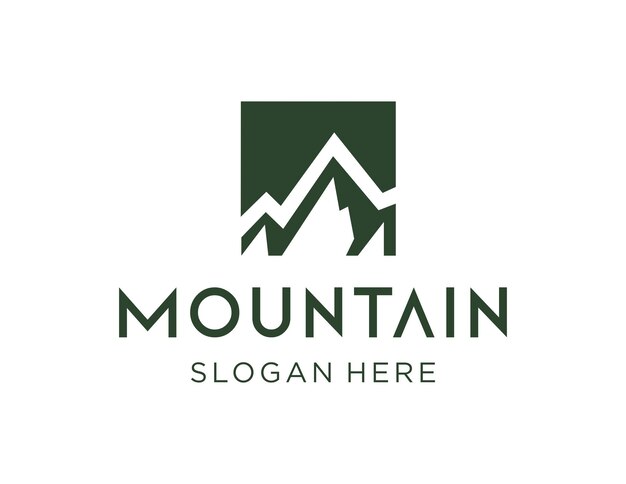 Diseño del logotipo de la montaña