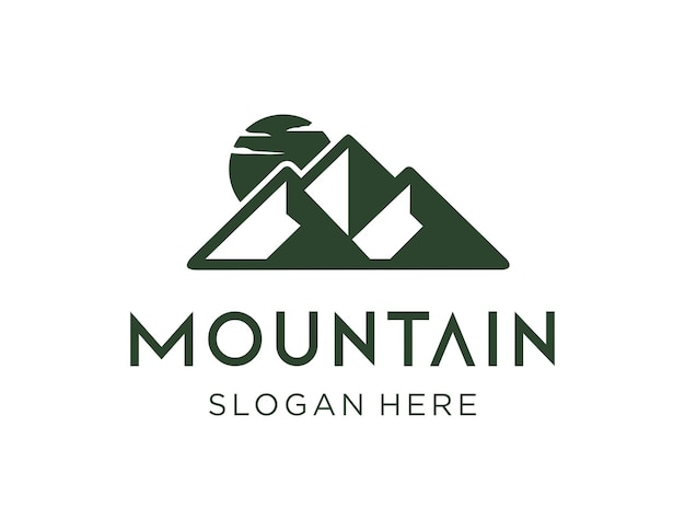 Diseño del logotipo de la montaña