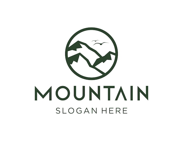 Diseño del logotipo de la montaña