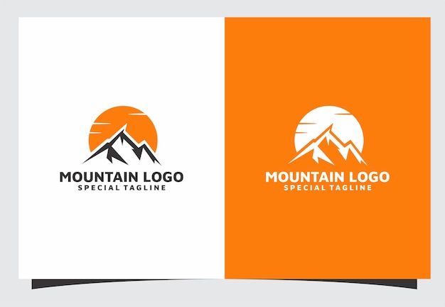 Diseño de logotipo de montaña