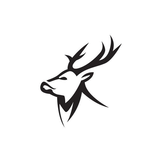 Diseño del logotipo de Moose Deer con pincel de arte vectorial 2