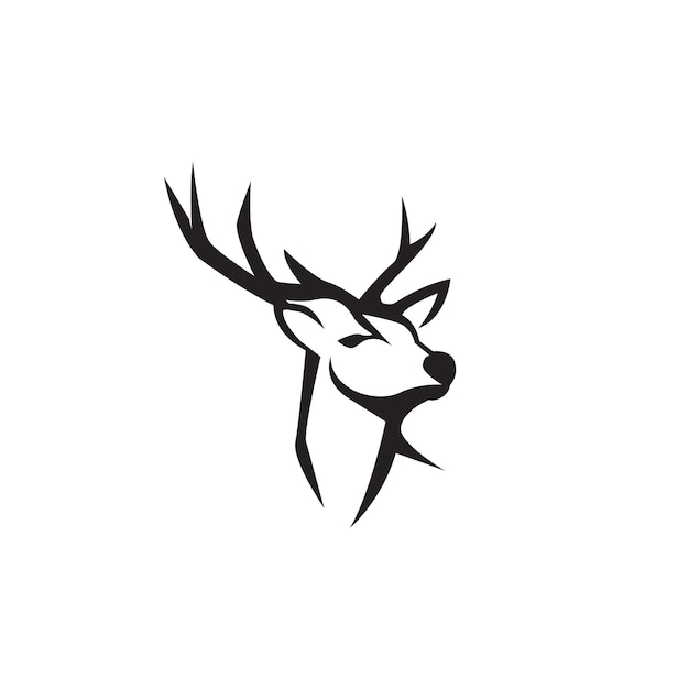Diseño del logotipo de Moose Deer con pincel de arte vectorial