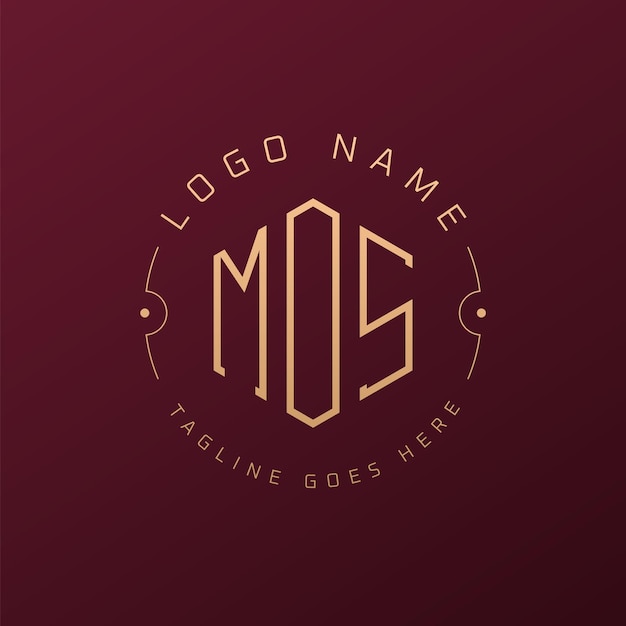 Diseño de logotipo de MOS de lujo Letra elegante MOS Monograma Logotipo minimalista Poligono plantilla de diseño de logotipo MOS