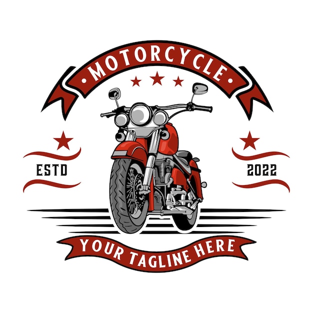 diseño de logotipo de motocicleta retro. concepto de motocicleta para los amantes de las motocicletas clásicas