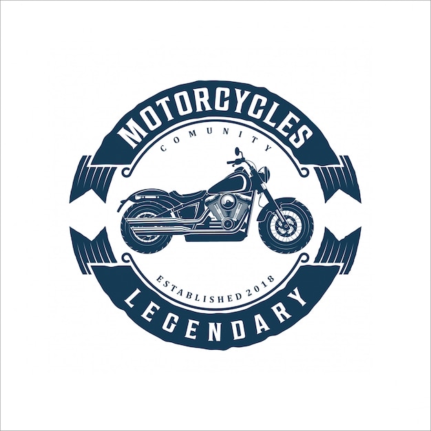 Diseño de logotipo de motocicleta vintage