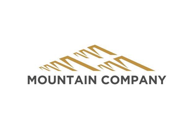 Diseño del logotipo de Mountain Peak Hill Mount con un estilo minimalista simple y moderno