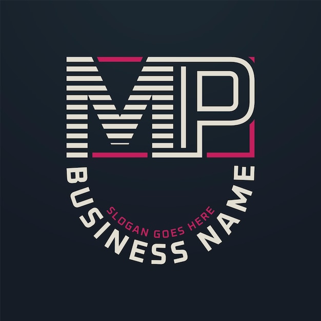 Diseño del logotipo de MP Premium Letter Diseño del Logotipo de MP Modern Business