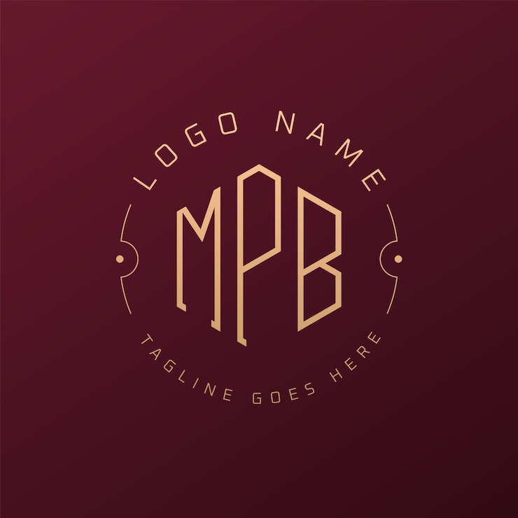 Vector diseño de logotipo de mpb de lujo letra elegante mpb monograma logotipo minimalista poligono plantilla de diseño de logotipo mpb