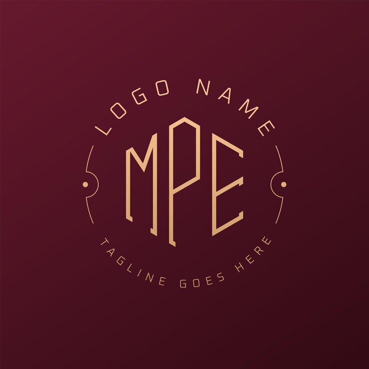 Vector diseño de logotipo de mpe de lujo letra elegante mpe monograma logotipo minimalista poligono template de diseño de logotipo mpe