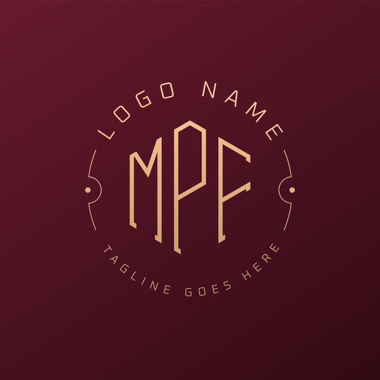Vector diseño de logotipo de mpf de lujo letra elegante mpf monograma logotipo minimalista poligono template de diseño de logotipo mpf