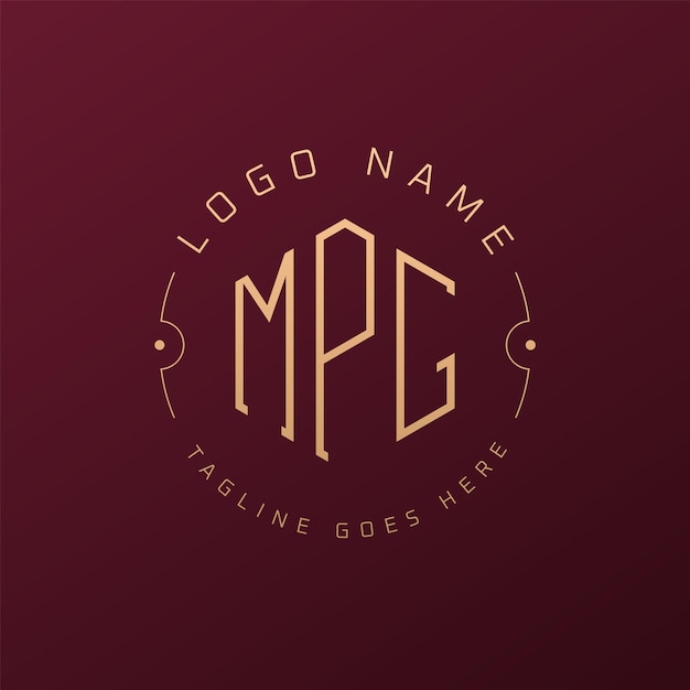 Diseño de logotipo de MPG de lujo Letra elegante MPG Monograma Logotipo minimalista Poligono plantilla de diseño de logotipo MPG