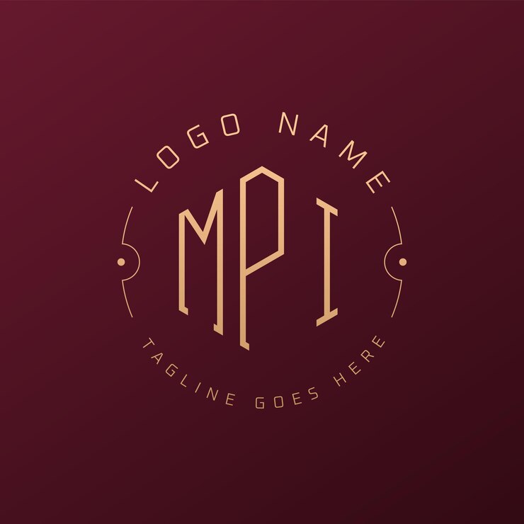 Vector diseño de logotipo de mpi de lujo letra elegante monograma de mpi logotipo minimalista poligono template de diseño de logotipo mpi