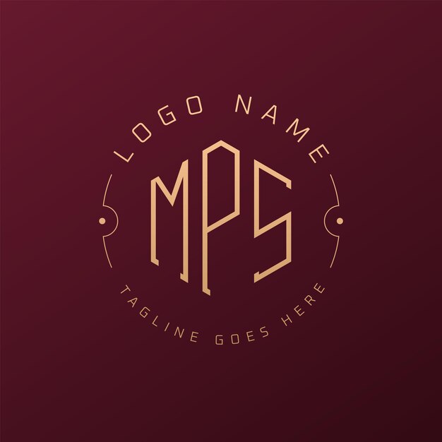 Diseño de logotipo de MPS de lujo Carta elegante MPS monograma Logotipo minimalista Poligono plantilla de diseño de logotipo MPS