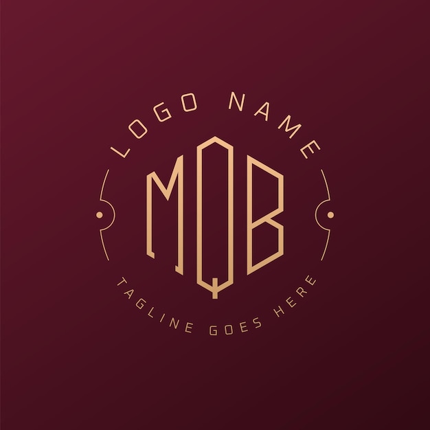 Diseño de logotipo de MQB de lujo Letra elegante MQB Monograma Logotipo minimalista Poligono plantilla de diseño de logotipo MQB