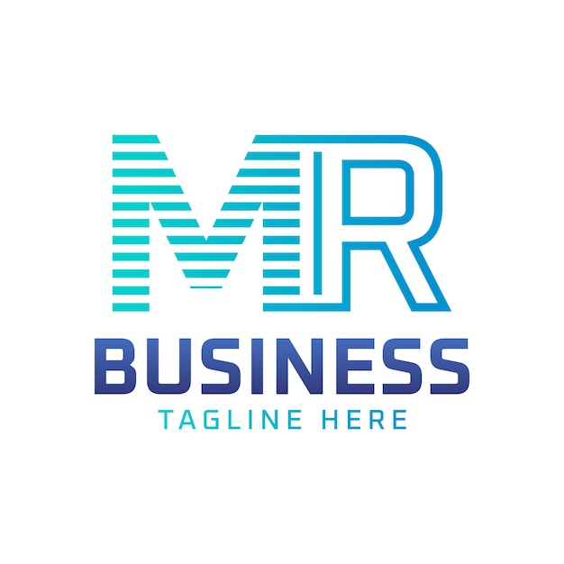Diseño del logotipo MR Letra moderna elegante Logotipo MR para negocios