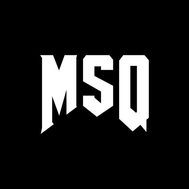 Diseño de logotipo de MSQ para una empresa de tecnología Diseño de Logotipo MSQ combinación de colores blanco y negro MSQ logotipo MSQ vector MSQ diseño MSQ icono MSQ alfabeto MSQ tipografía diseño de logotipo