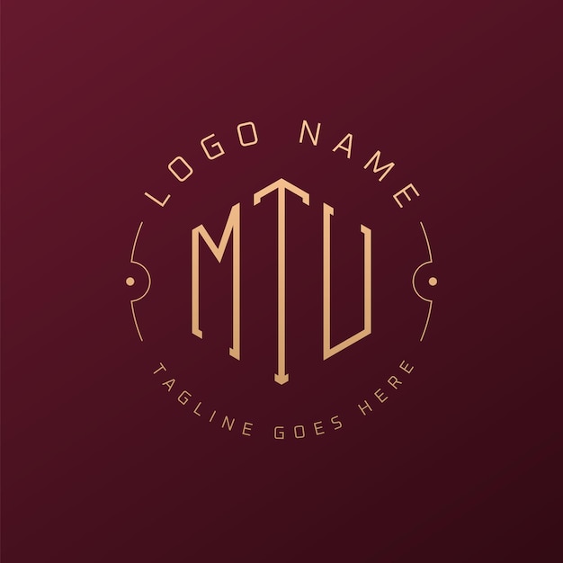 Diseño de logotipo de MTU de lujo Letra elegante MTU Monograma Logotipo minimalista Poligono plantilla de diseño de logotipo MTU