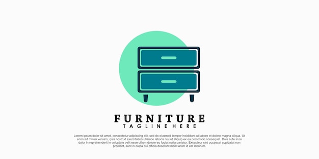 Diseño de logotipo de muebles con concepto moderno