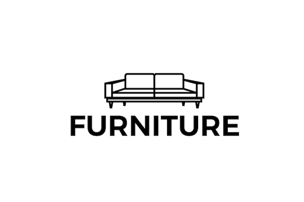 Diseño de logotipo de muebles creativos.
