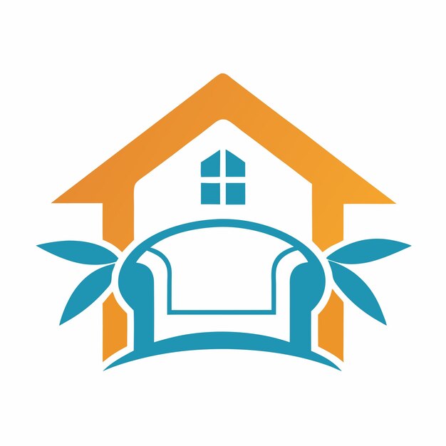 diseño de logotipo de muebles para el hogar concepto de arte vectorial e ilustración