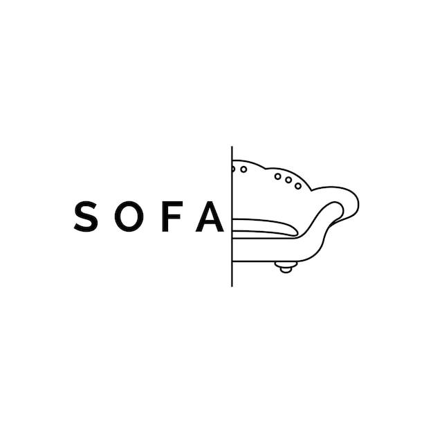 Diseño de logotipo de muebles de línea de sofá